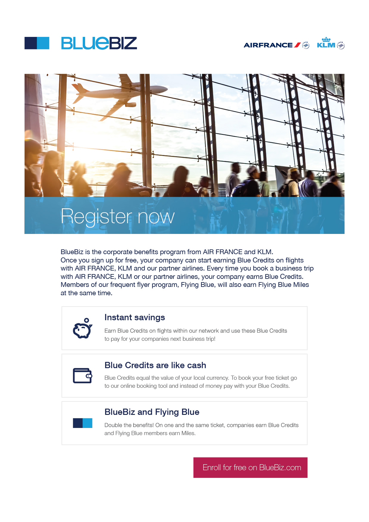 Air France KLM - Register now for BlueBiz program