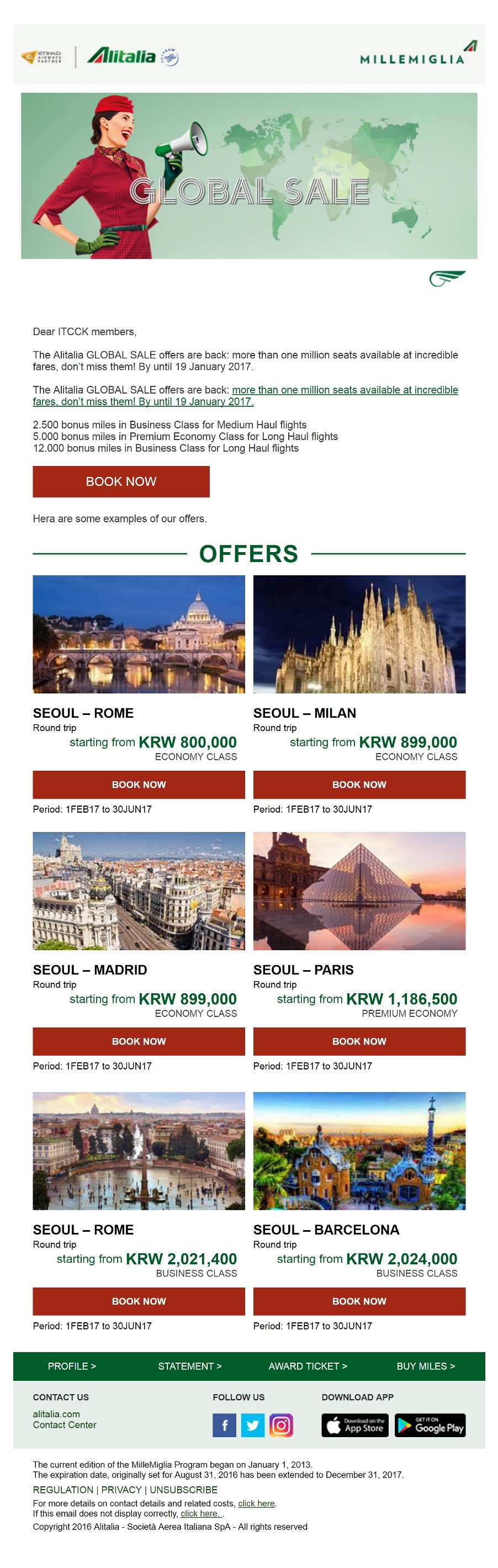 Alitalia - Incredible fares to fly over the world